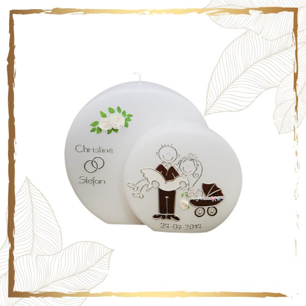 Hochzeitskerze Kinderwagen