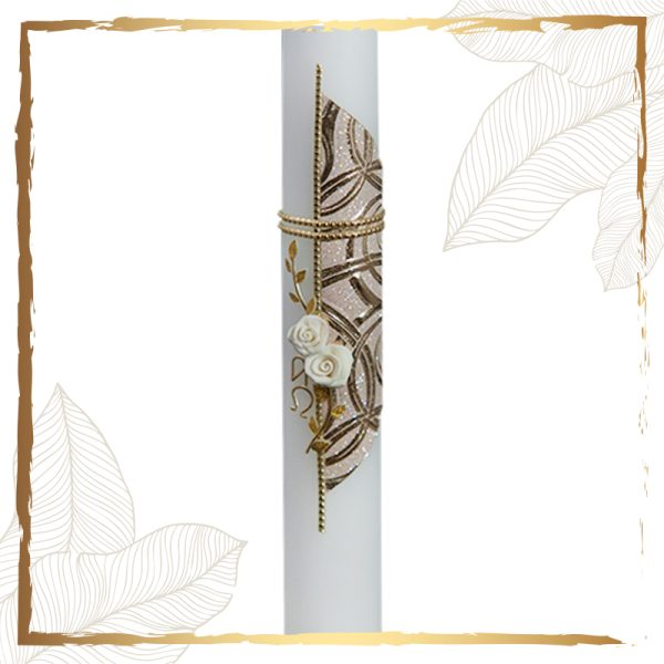 Taufkerze Glamour Rose