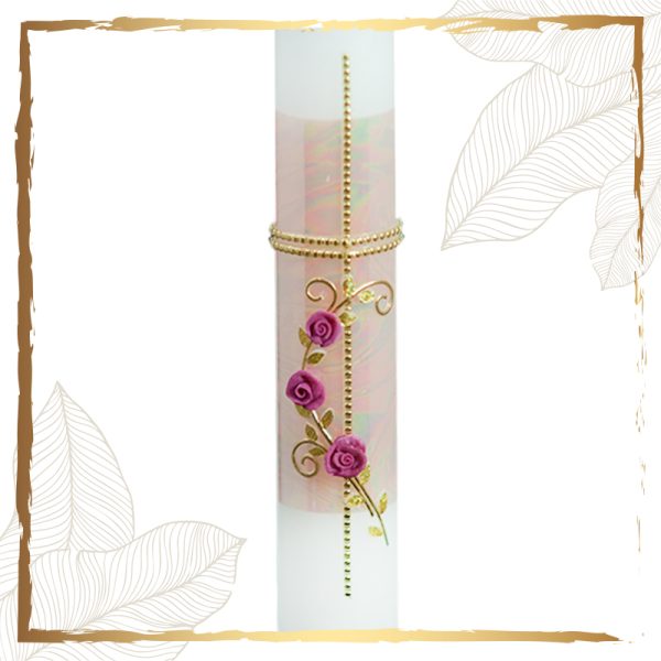 Taufkerze Vintage Look