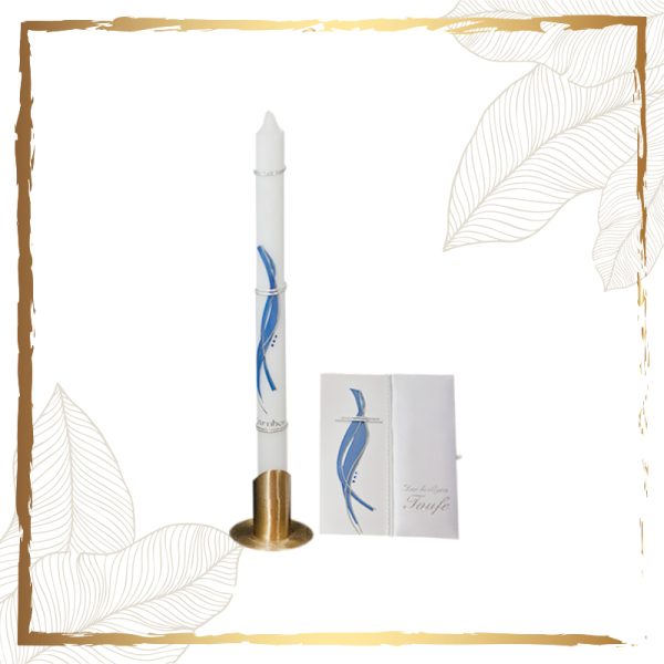 Taufkerzenset Modern Waves