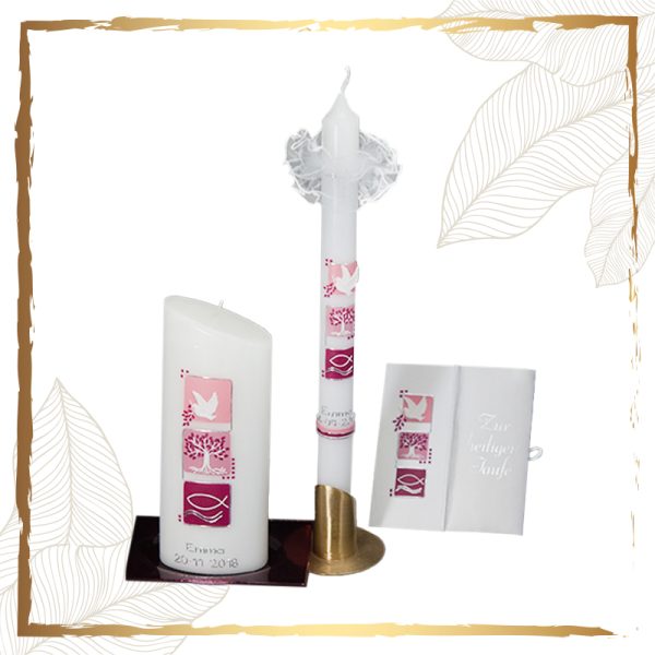 Kerzenset Symbole Rosa