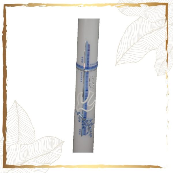 Taufkerze Friedenstaube modern