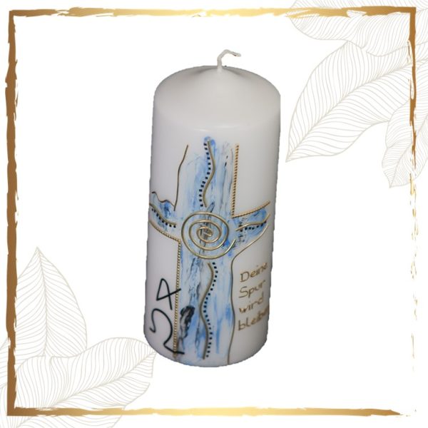 Trauerkerze Gemaltes Kreuz Feldkirch