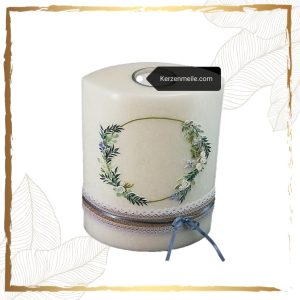 Hochzeitskerze Vintage Blau