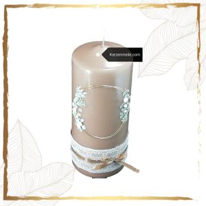 Hochzeitskerze Vintage mit Rosen