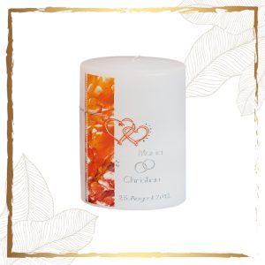 Hochzeitskerze Orange Hochzeitskerzen-modern
