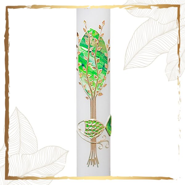 Taufkerze Grüner Fisch Taufkerzen-exklusiv