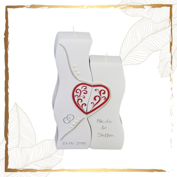 Hochzeitskerze Swinging Heart Hochzeitskerzen-exklusiv