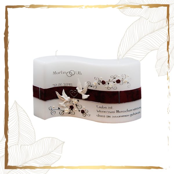 Hochzeitskerze Romantic dove Hochzeitskerzen-exklusiv