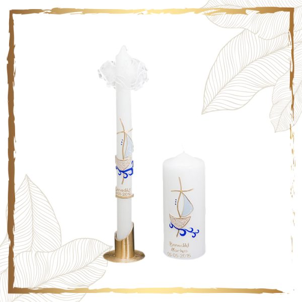 Kerzenset Sailing Ship Taufkerzensets