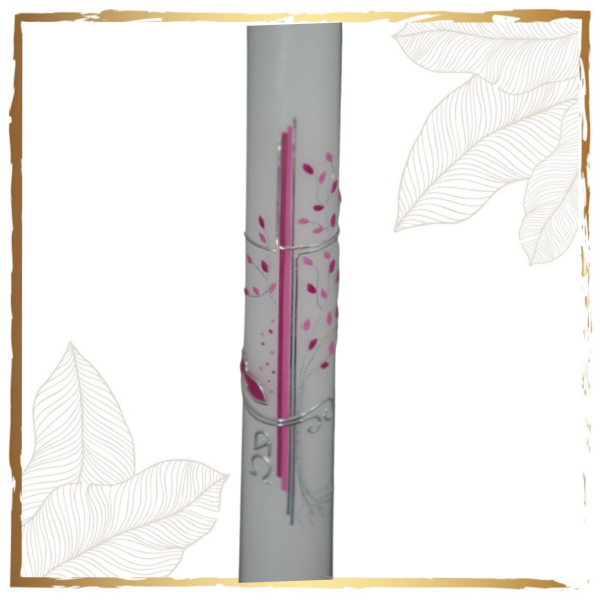 Taufkerze Lebensbaum mit Fisch