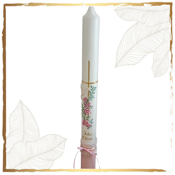 Taufkerze Vintage Dolden Dove