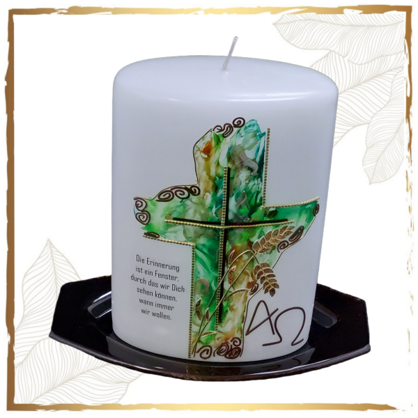 Trauerkerze Green Cross