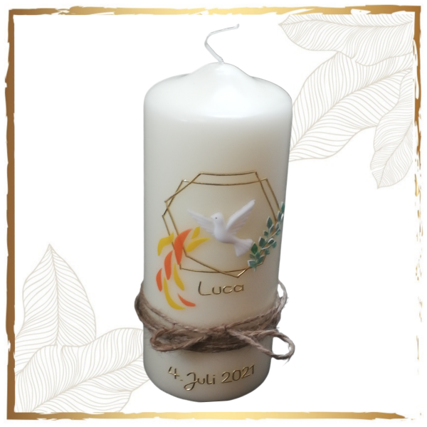 Firmungskerze Hexagon