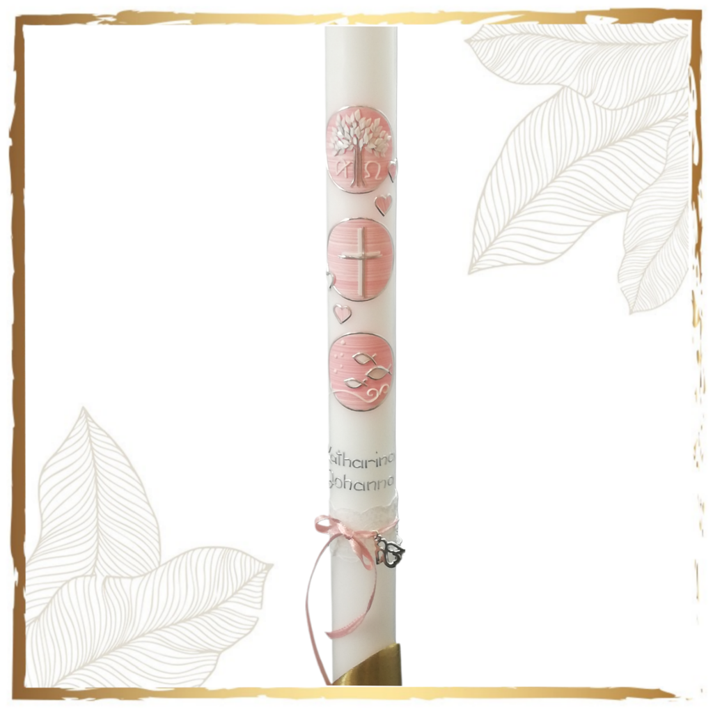 Taufkerze Symbolic Stripe