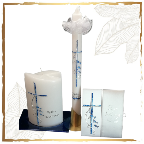 Taufkerzenset Fischschwarm