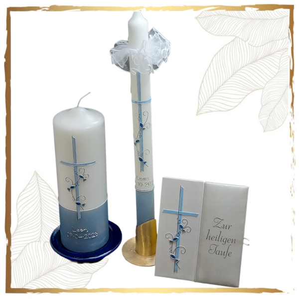 Taufkerzenset Fische des Lebens