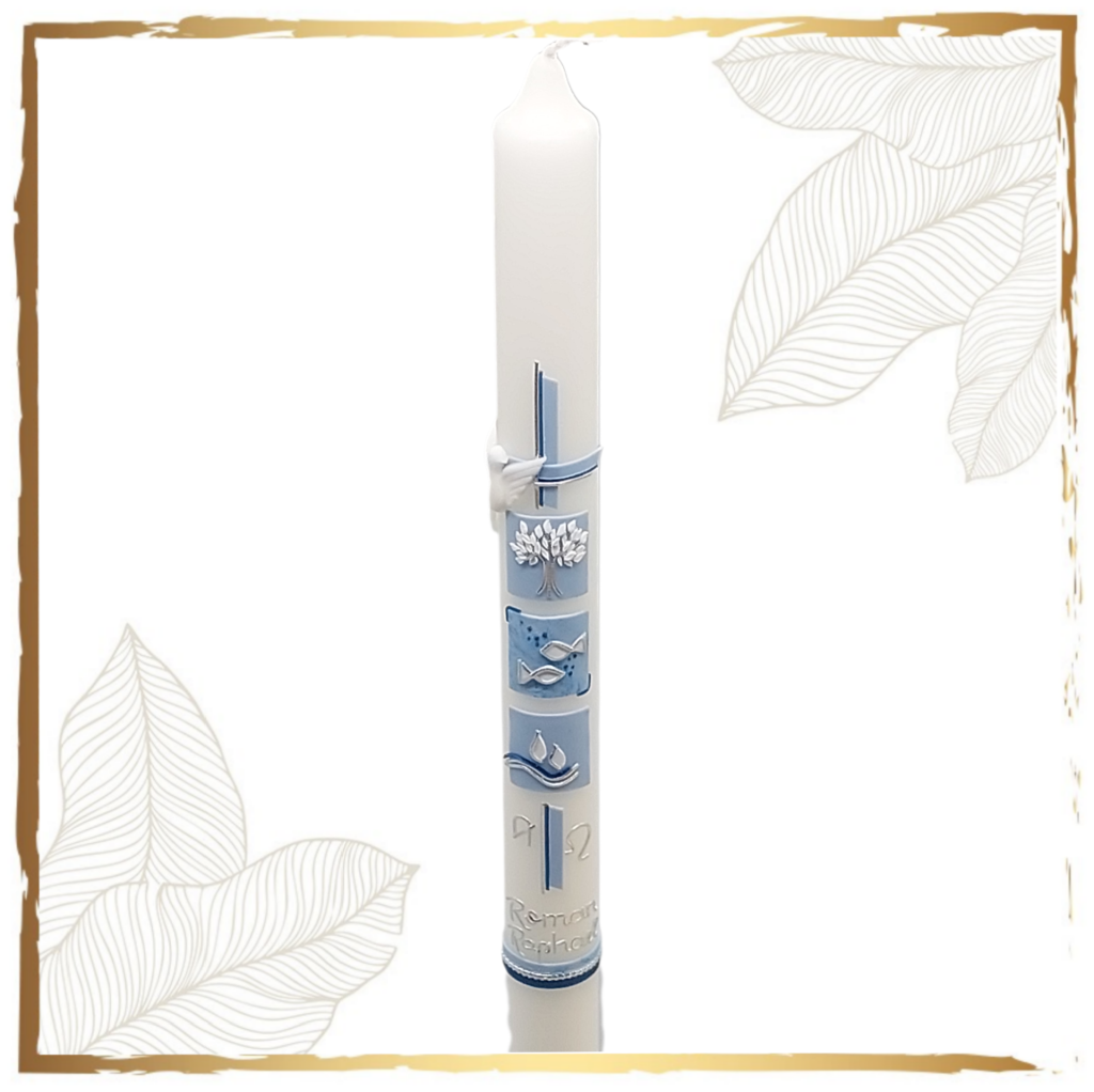 Taufkerze Symbole des Lebens