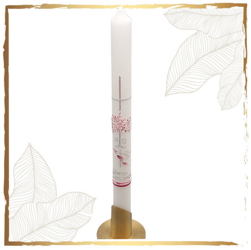 Taufkerze Pasching Variant rosa