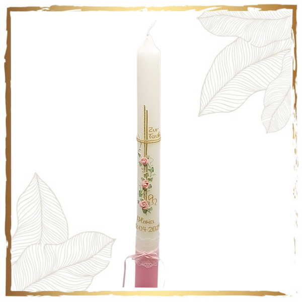 Taufkerze Vintage  Elegance