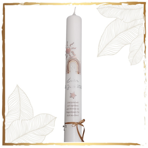 Taufkerze Vintage Rainbow