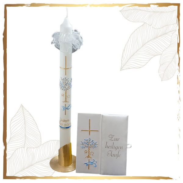 Taufkerzenset Pasching Variant Wave