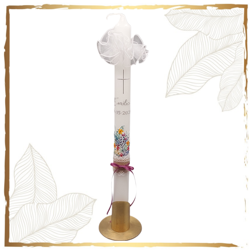 Taufkerze Blumenwiese