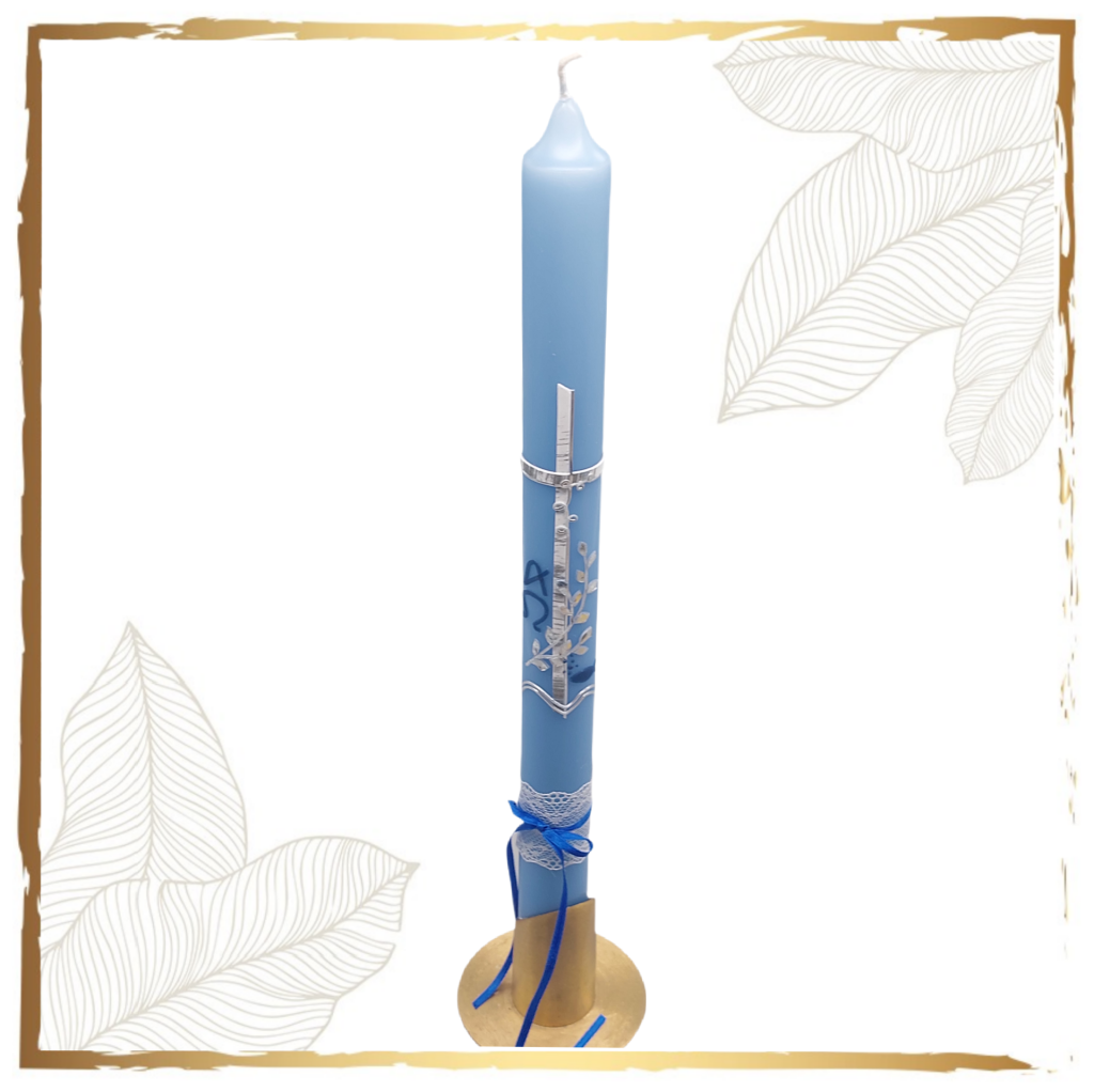 Taufkerze Blau