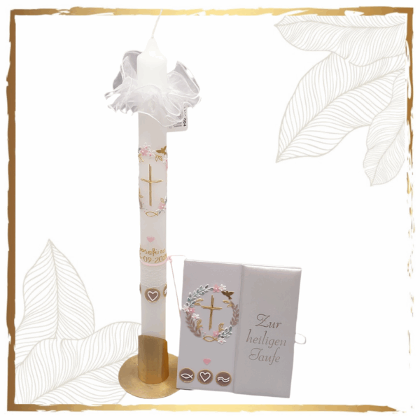 Taufkerzenset Zartes Flüstern klein