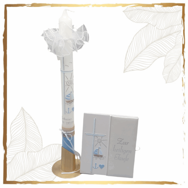 Taufkerzenset Vintage Schiffchen